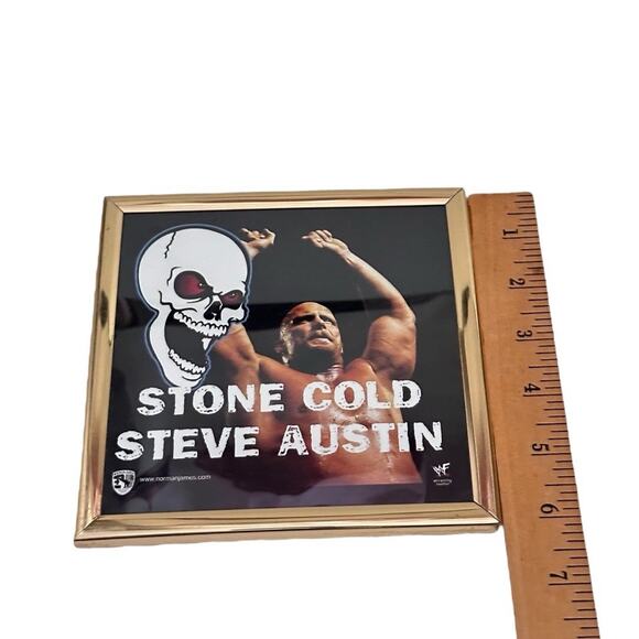 Stone Cold Steve Austin Framed Collectable WWF Wrestling 6 x 6 Memorabilia 90s - Picture 3 of 6
